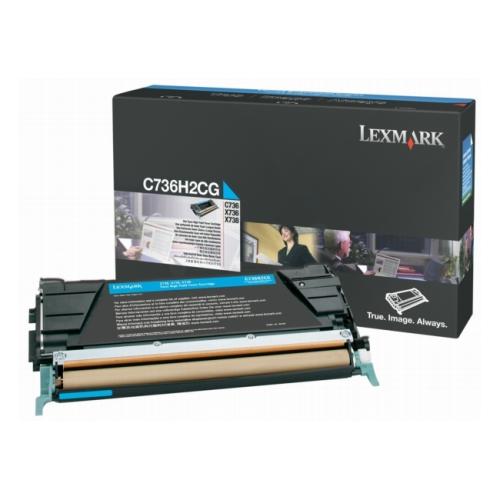 Lexmark cartuccia toner ciano (C736H2CG / 0C736H2CG)