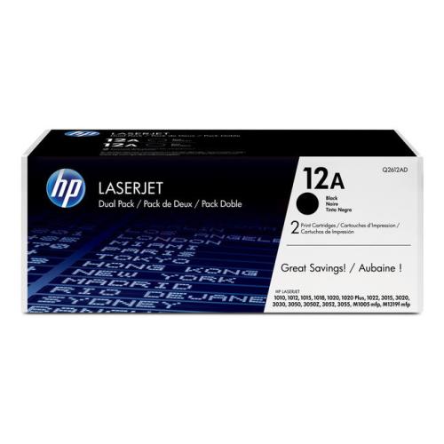 HP cartuccia toner nero (Q2612AD / 12AD) (Pacco Doppio)