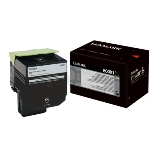 Lexmark cartuccia toner nero (80C0X10 / 800X1) (alta capacità)