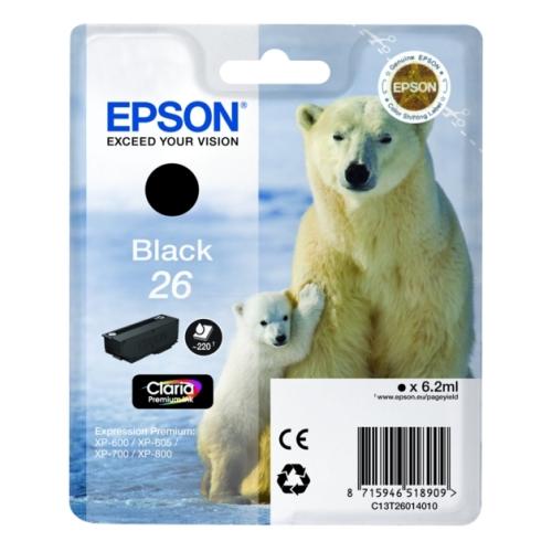 Epson cartuccia nero (C13T26014012 / 26)