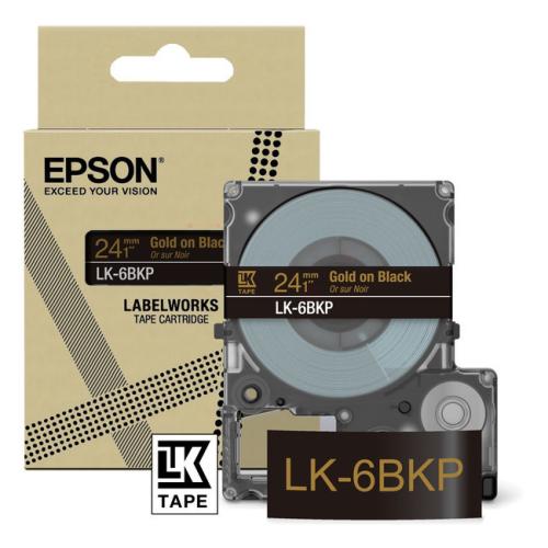 Epson etichette nero / dorato (C53S672096 / LK6BKP)