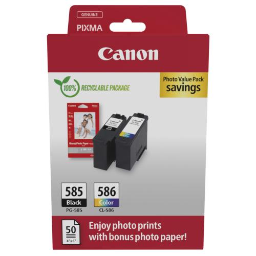 Canon Cartuccia d´inchiostro / Carta fotografica nero / colore (6205C004 / PG585CL586) (Pacco Doppio, multipack)